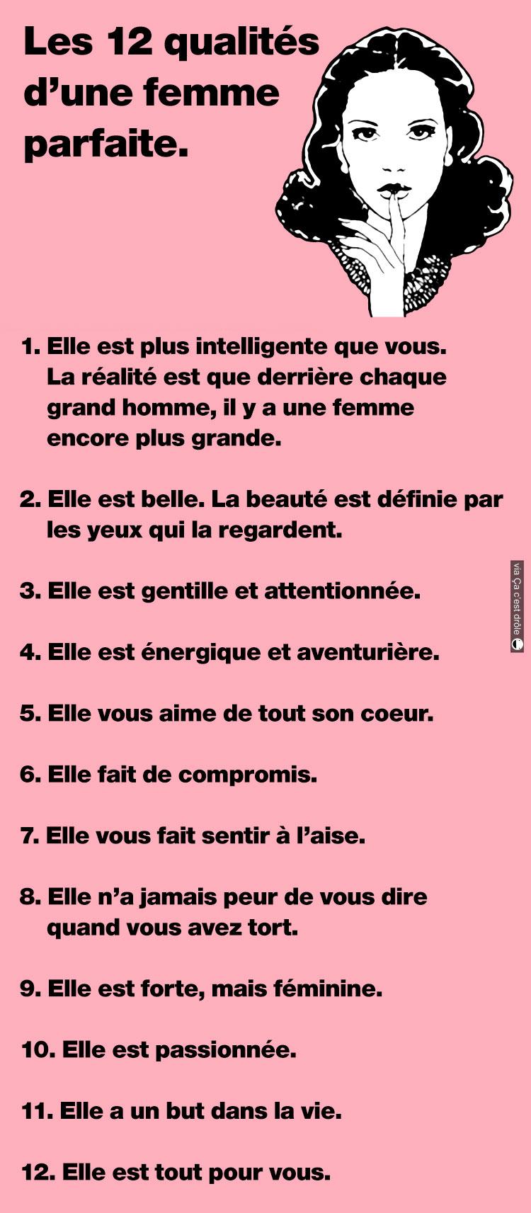 Les 12 qualités de la femme parfaite LesFails