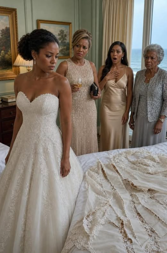 VF-The Night Before My Wedding, My Sister Sent Me A Photo Of My Dress Cut To Pieces And Texted, “Oops. Guess The Ugly Dress Matches The Ugly Bride