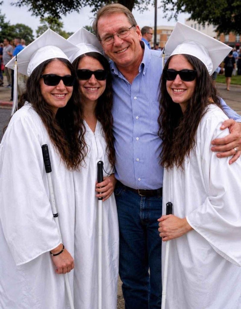 My Wife Left Me With Our Blind Newb0rn Triplets 18 Years Later, She Returned at Their Graduation…